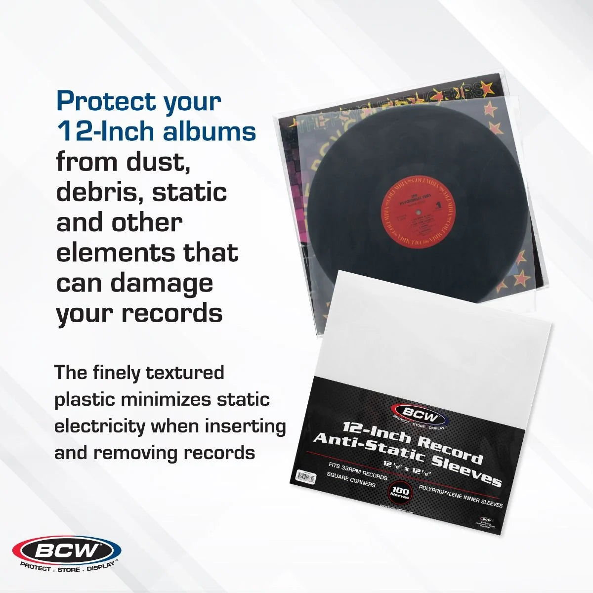 12-Inch Record Inner Sleeve - Anti-static (100CT)