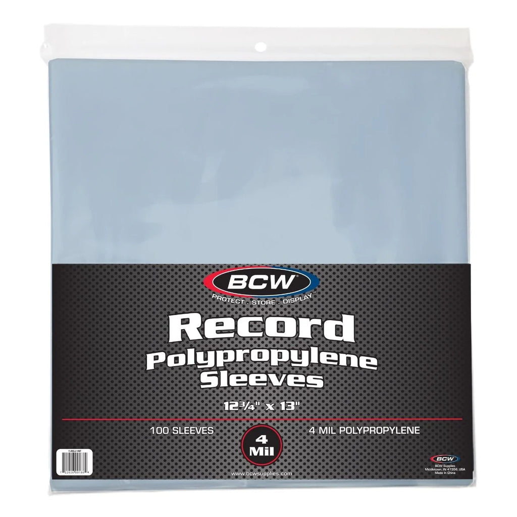 12-Inch Record Sleeves 12 3/4 X 13 - 4 MIL (100CT)