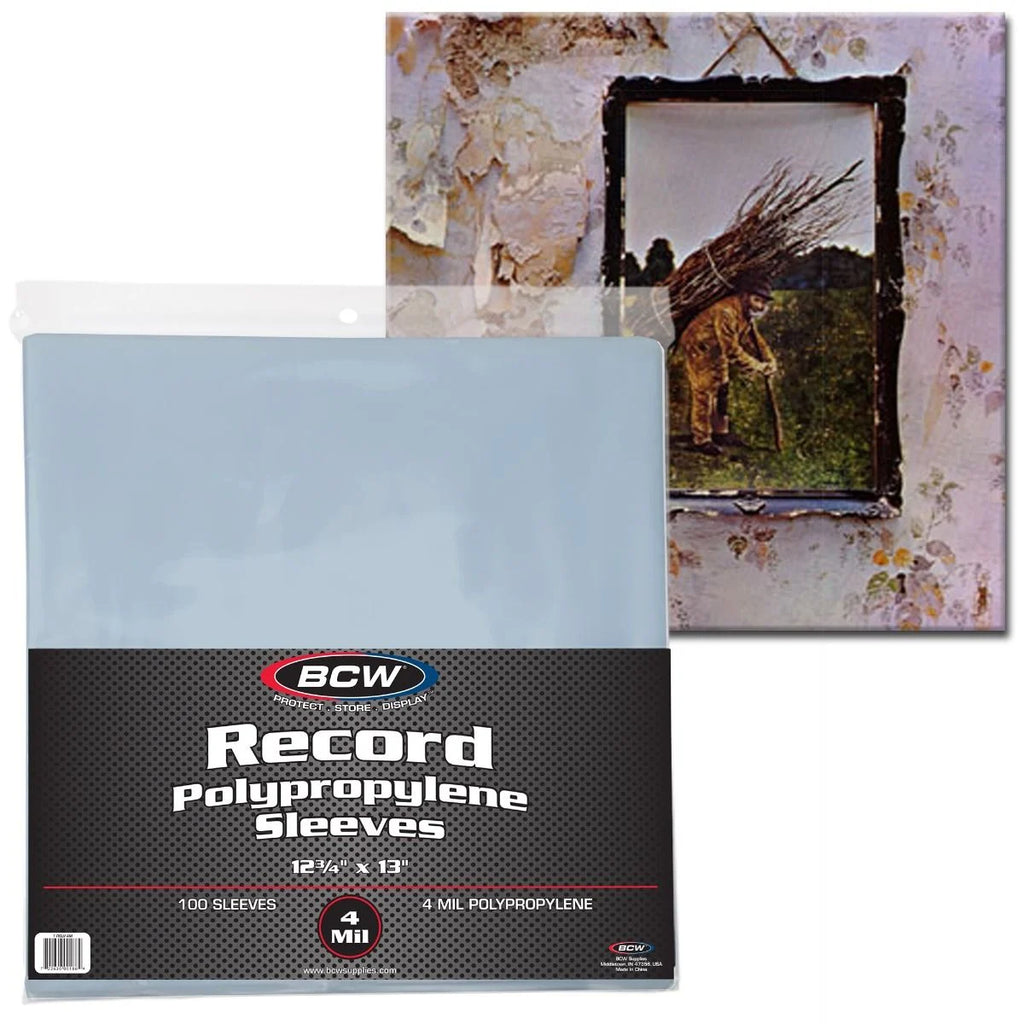 12-Inch Record Sleeves 12 3/4 X 13 - 4 MIL (100CT)