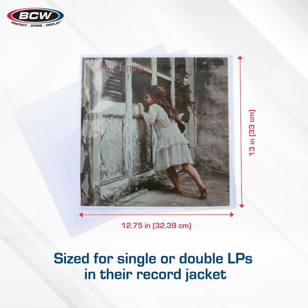 12-Inch Record Sleeves 12 3/4 X 13 - 4 MIL (100CT)