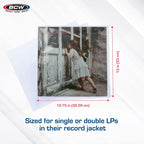12-Inch Record Sleeves 12 3/4 X 13 - 4 MIL (100CT)