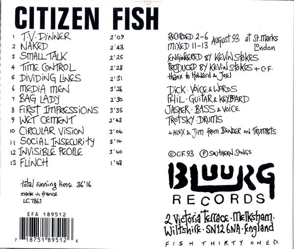 Citizen Fish : Flinch (Album)