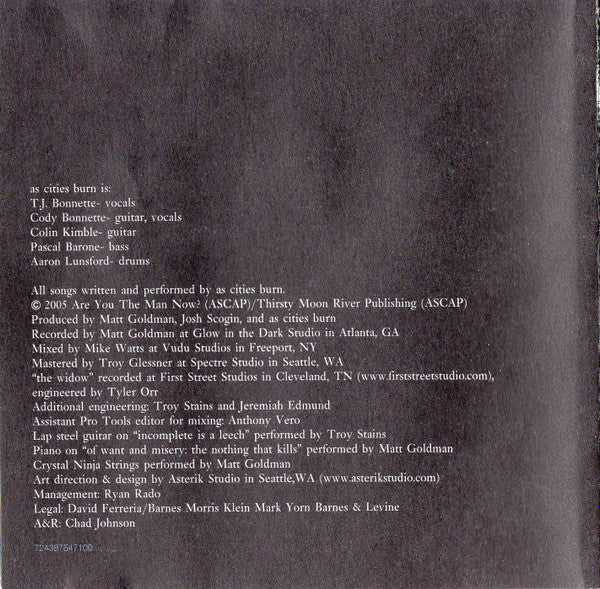 As Cities Burn : Son, I Loved You At Your Darkest (Album)
