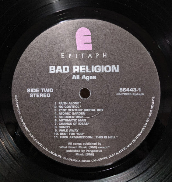 Bad Religion : All Ages (LP,Compilation,Reissue,Stereo)