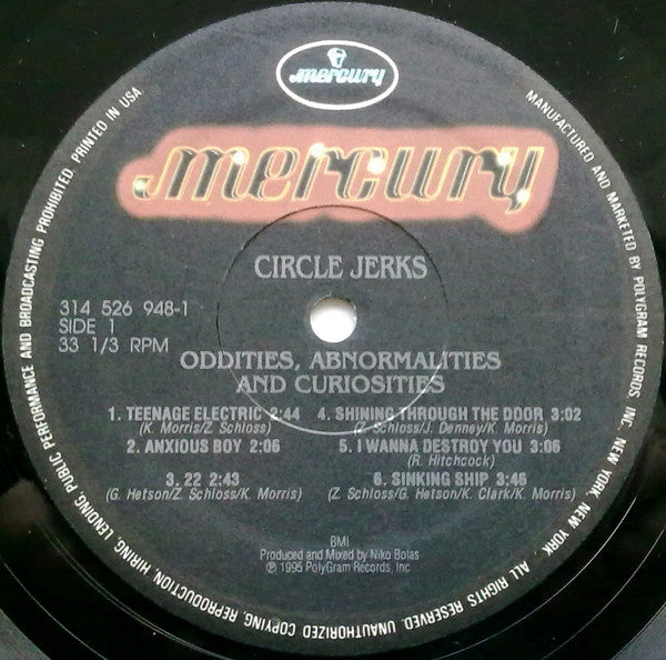 Circle Jerks : Oddities, Abnormalities And Curiosities (LP,Album)