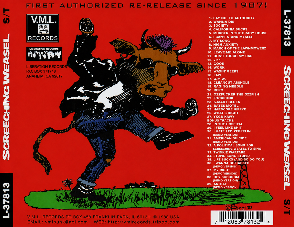 Screeching Weasel : Screeching Weasel (Album,Reissue)