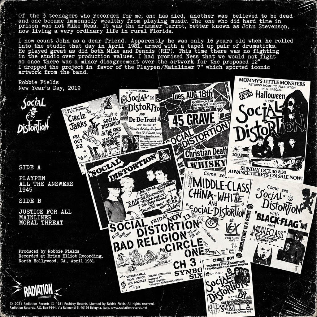 Social Distortion : Poshboy's Little Monsters (12",EP,Limited Edition,Reissue,Remastered)