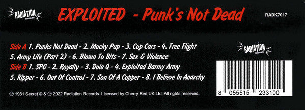 Exploited, The : Punks Not Dead (Album,Limited Edition,Reissue)