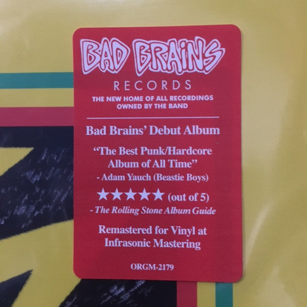 Bad Brains : Bad Brains (LP,Album,Reissue,Remastered,Stereo)