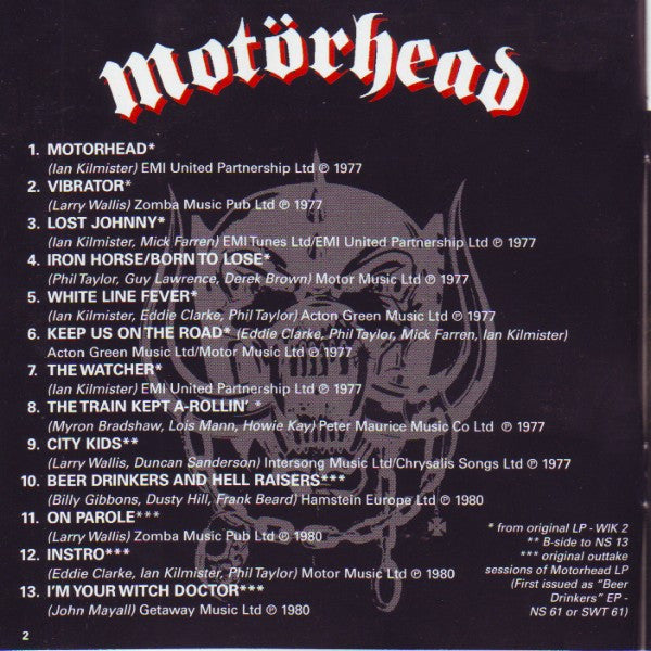 Motörhead : Motörhead (Album,Reissue,Remastered)