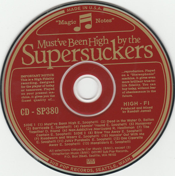 Supersuckers : Must've Been High (Album)