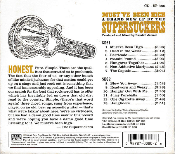 Supersuckers : Must've Been High (Album)