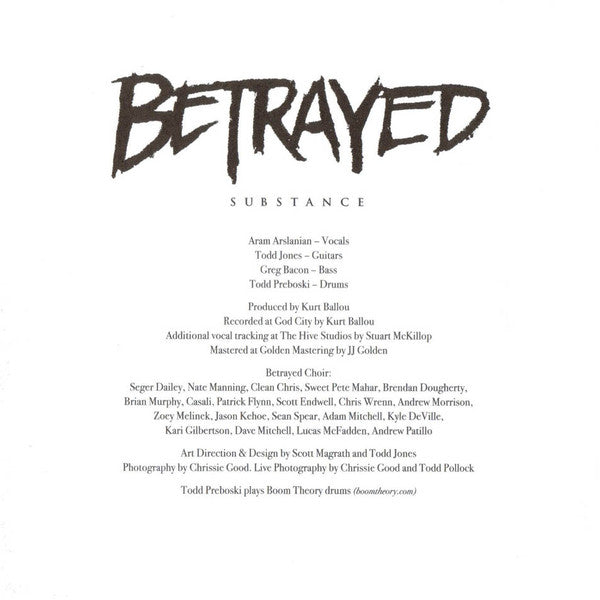 Betrayed : Substance (Album)