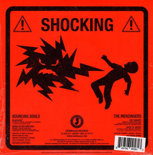 Bouncing Souls, The / Menzingers, The : Shocking Split (7",Limited Edition,Reissue)
