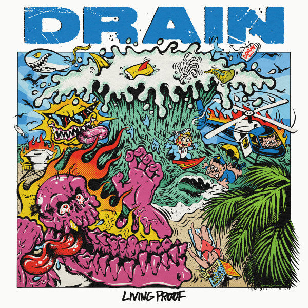 Drain (17) : Living Proof (12", Album, Ltd, Tra)