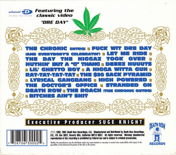 Dr. Dre : The Chronic (Album,Enhanced,Reissue,Remastered)