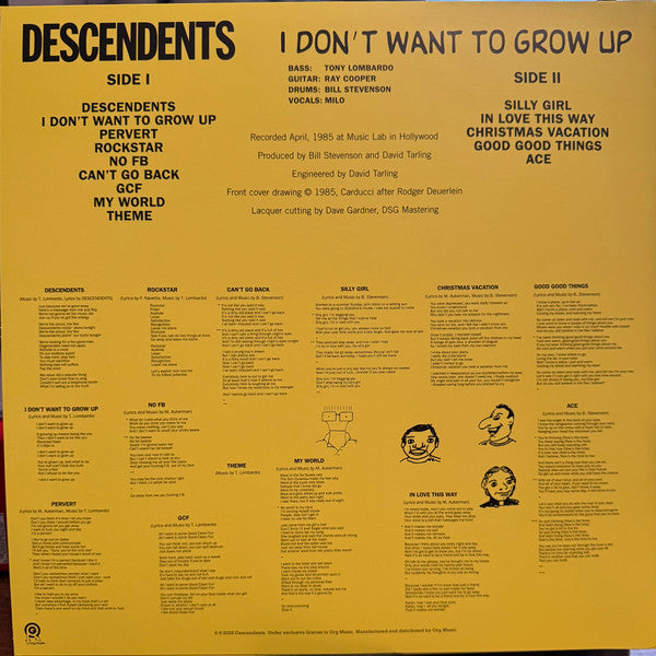 Descendents : I Don't Want To Grow Up (LP,Album,Reissue,Stereo)