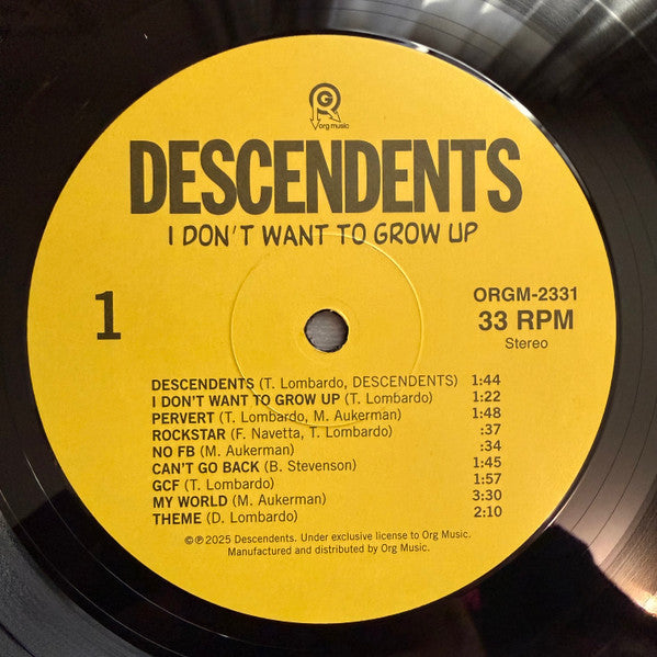 Descendents : I Don't Want To Grow Up (LP,Album,Reissue,Stereo)