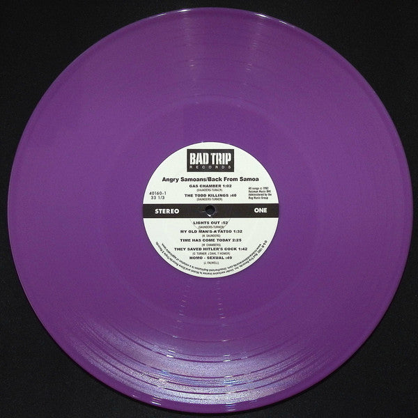 Angry Samoans : Back From Samoa (LP,Album,Limited Edition,Reissue)