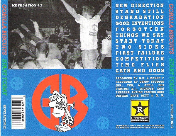 Gorilla Biscuits : Start Today (Album,Reissue,Repress)