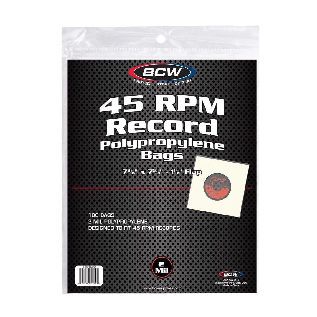 7 INCH RECORD OUTER SLEEVES - 2 MIL (100CT)