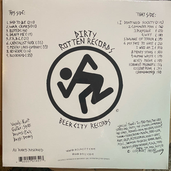Dirty Rotten Imbeciles : Dirty Rotten LP (LP,Album,Reissue)