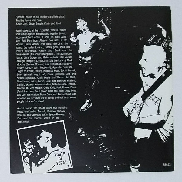 Youth Of Today : Can't Close My Eyes (Album,Reissue)