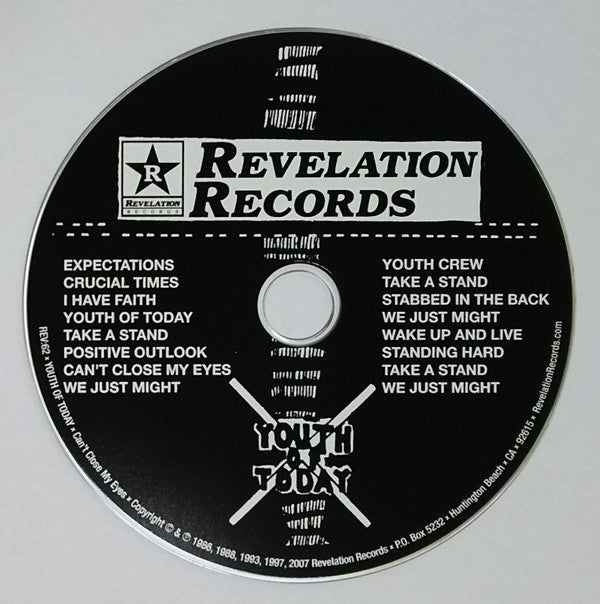 Youth Of Today : Can't Close My Eyes (Album,Reissue)