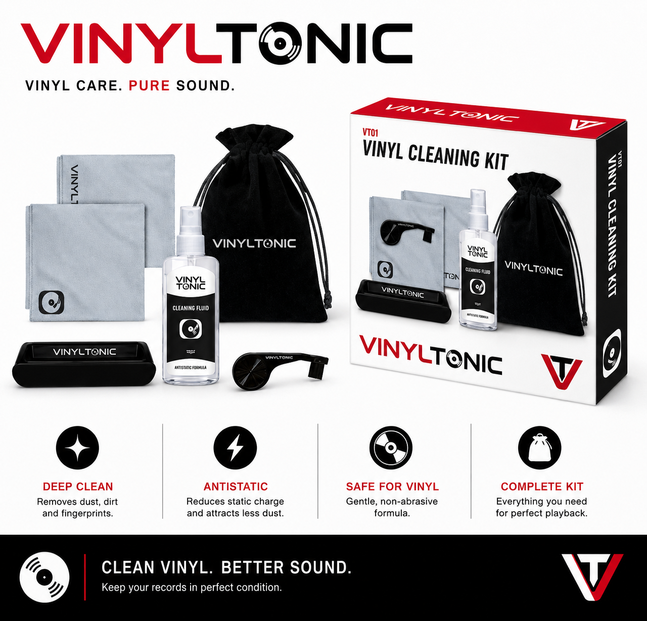 Vinyl Tonic VT01A Record Cleaning Kit