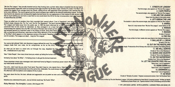 Anti-Nowhere League : The Best Of Anti-Nowhere League (Compilation,Reissue)