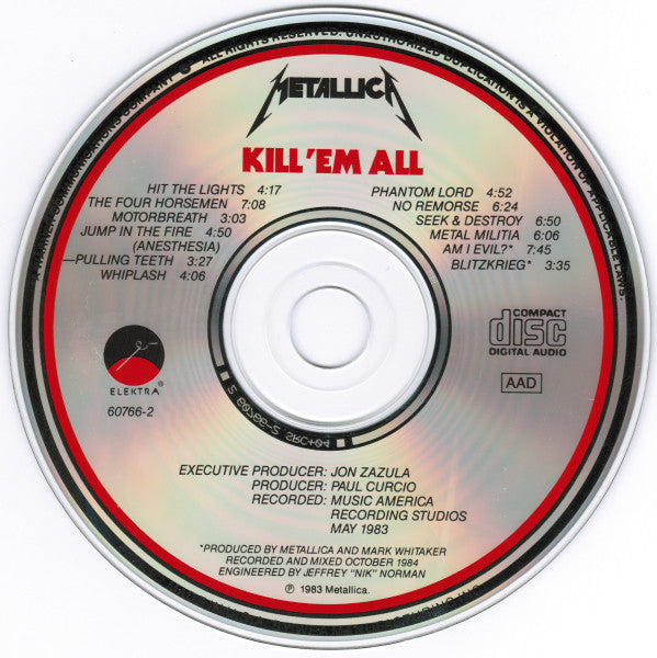 Metallica : Kill 'Em All (Album,Reissue)