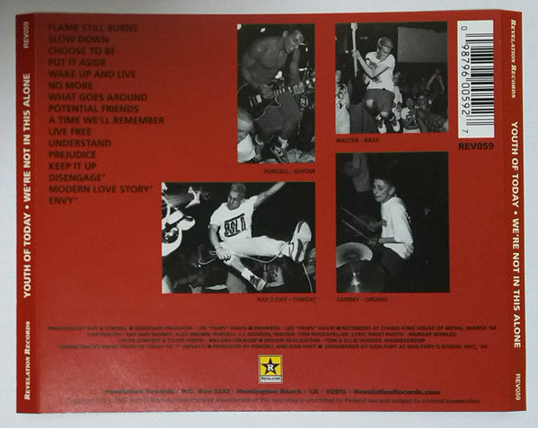 Youth Of Today : We're Not In This Alone (Album)
