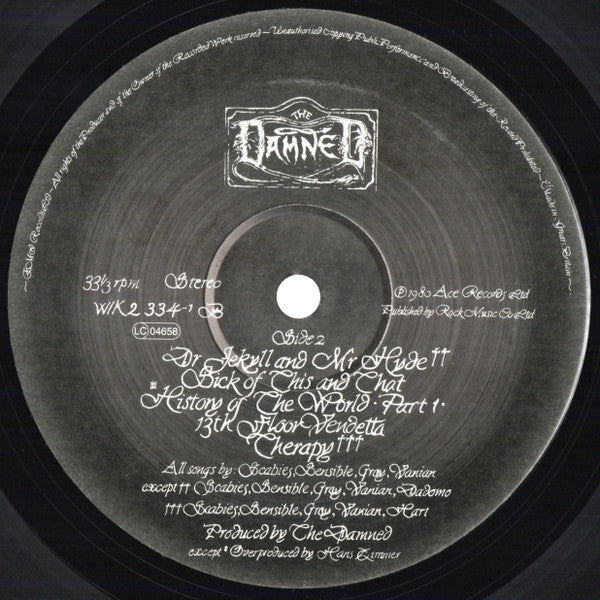 Damned, The : The Black Album (LP,Album,Reissue)