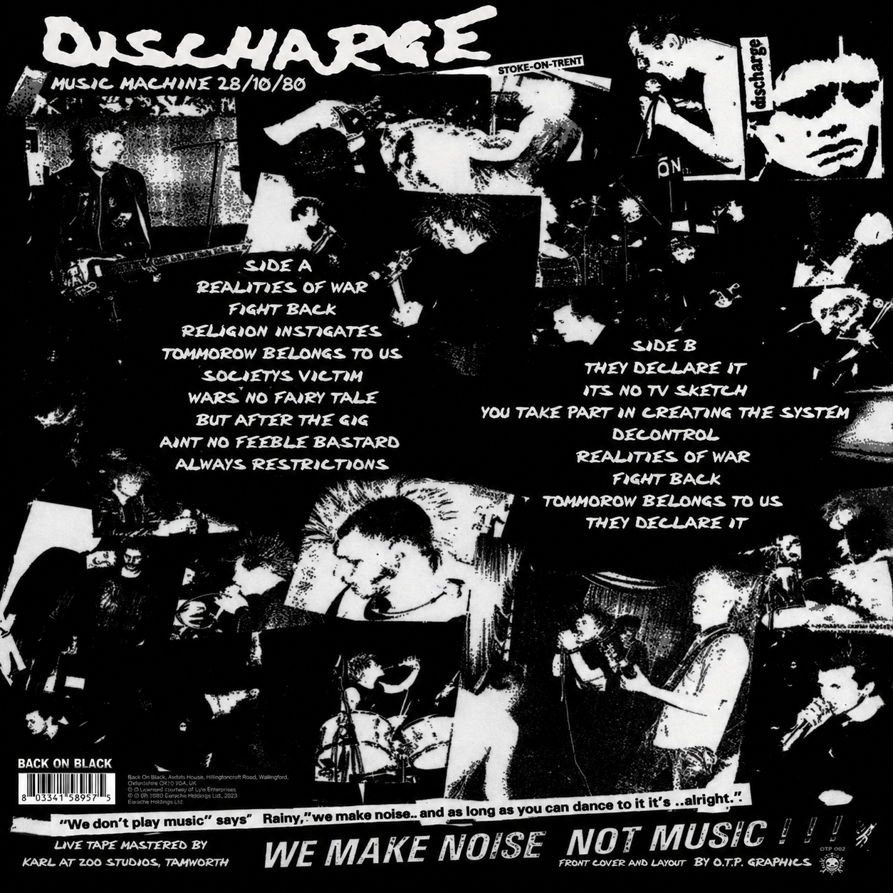 Discharge – First London Gig: Music Machine 28/10/80 (LP)